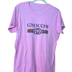 Fun Gnocchi Pink Graphic T-Shirt